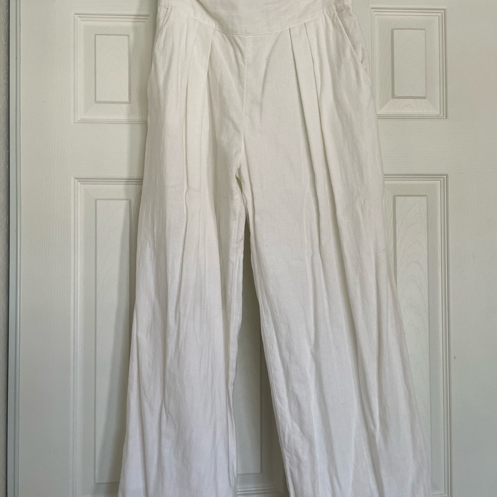 Abercrombie white linen pants